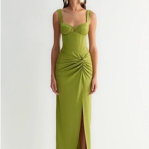 Wear Hause Green Klarina Sleeveless Dress